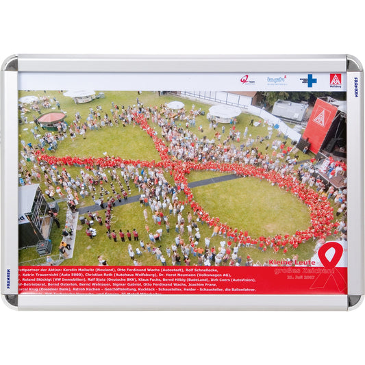 FRANKEN Bilderwechselrahmen 46,3 x 63,7 x 1,9 cm (B x H x T) DIN A2 Aluminium silber
