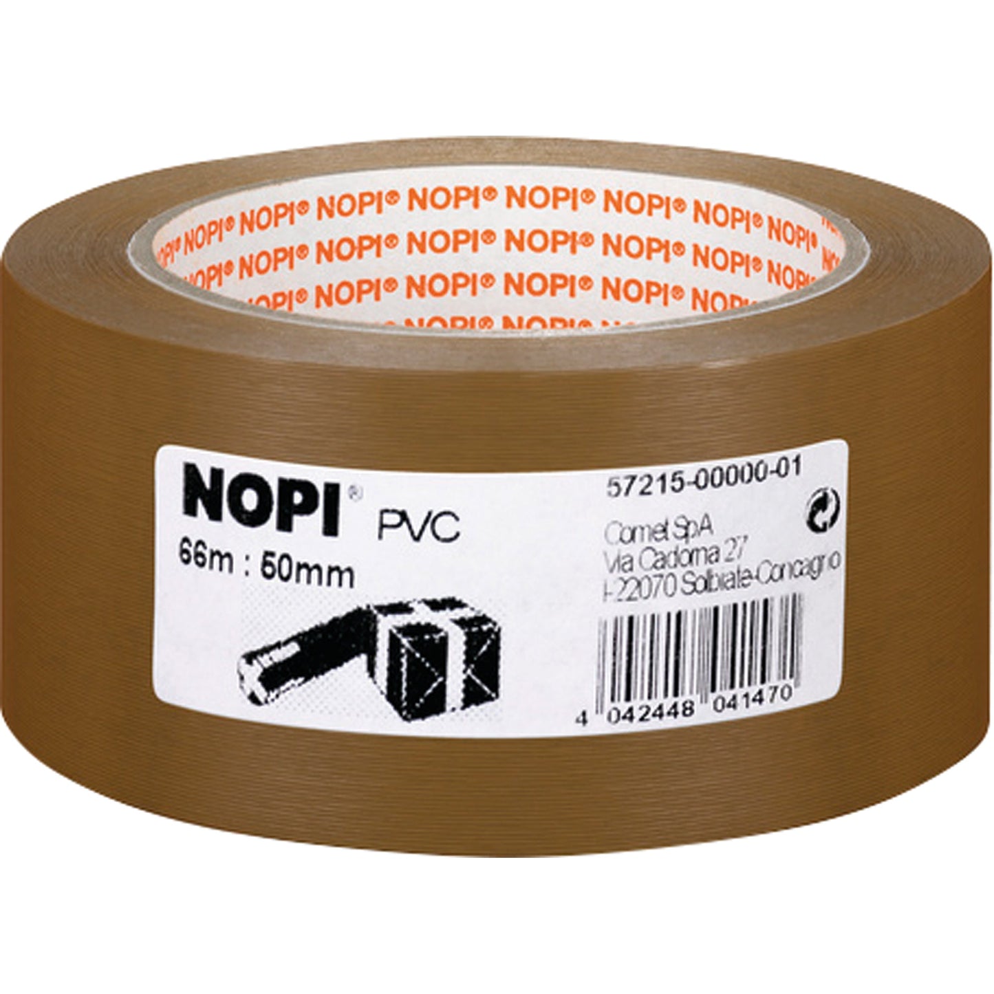 NOPI® Packband 50 mm x 66 m (B x L) Naturkautschuk braun