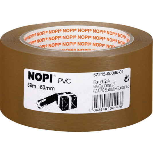 NOPI® Packband 50 mm x 66 m (B x L) Naturkautschuk braun
