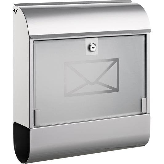 ALCO Briefkasten 36 x 41 x 11,5 cm (B x H x T) Metall, lackiert silber