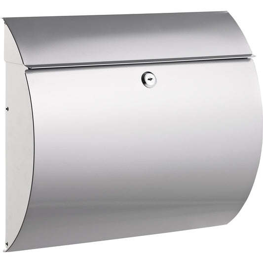 ALCO Briefkasten 32,7 x 37,5 x 11,8 cm (B x H x T) Edelstahl silber