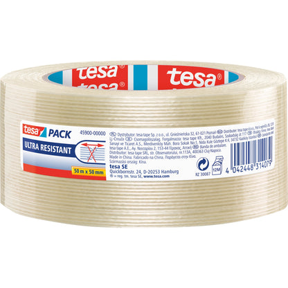 tesa® Packband Monofilament ultra resistant 50 mm x 50 m (B x L) Synthesekautschuk transparent