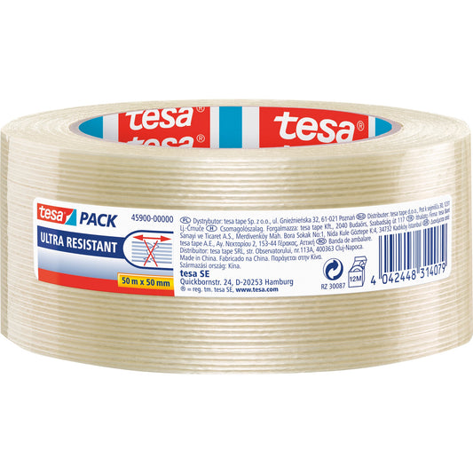 tesa® Packband Monofilament ultra resistant 50 mm x 50 m (B x L) Synthesekautschuk transparent