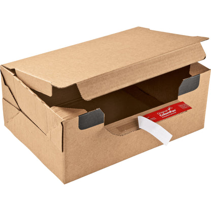 ColomPac® Versandkarton Return® Box M Innenmaße: 28,2 x 14 x 19,1 cm (B x H x T) Außenmaße: 30 x 15 x 20 cm (B x H x T) Kraftliner Wellpappe braun
