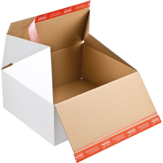 ColomPac® Versandkarton Premium Innenmaße: 18,4 x 12,7 x 14,9 cm (B x H x T) Außenmaße: 18,9 x 13,1 x 15,4 cm (B x H x T) Wellpappe 1-wellig weiß