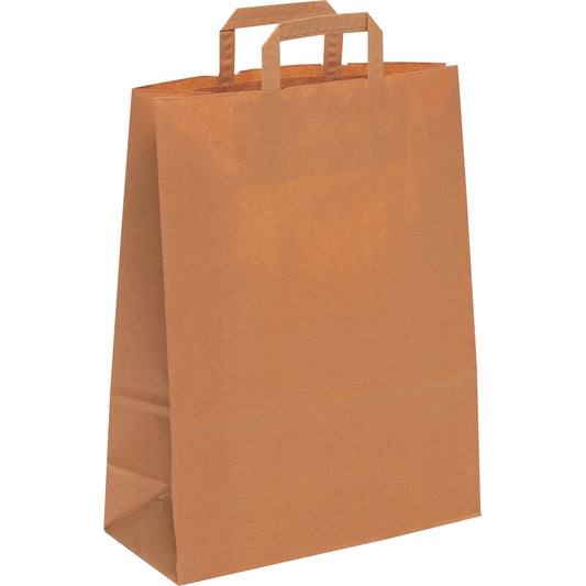 Tragetasche Topcraft 32 x 42 x 14 cm (B x H x T) 80g/m² Kraftpapier braun 50 St./Pack.