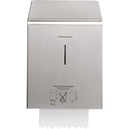 KIMBERLY-CLARK PROFESSIONAL Handtuchspender Kleenex® ULTRA Handtuchrolle 6765, Scott® Handtuchrolle 6668, 6667, 6665, 6688, 6687 30,3 x 43,5 x 23 cm (B x H x T) Edelstahl silber