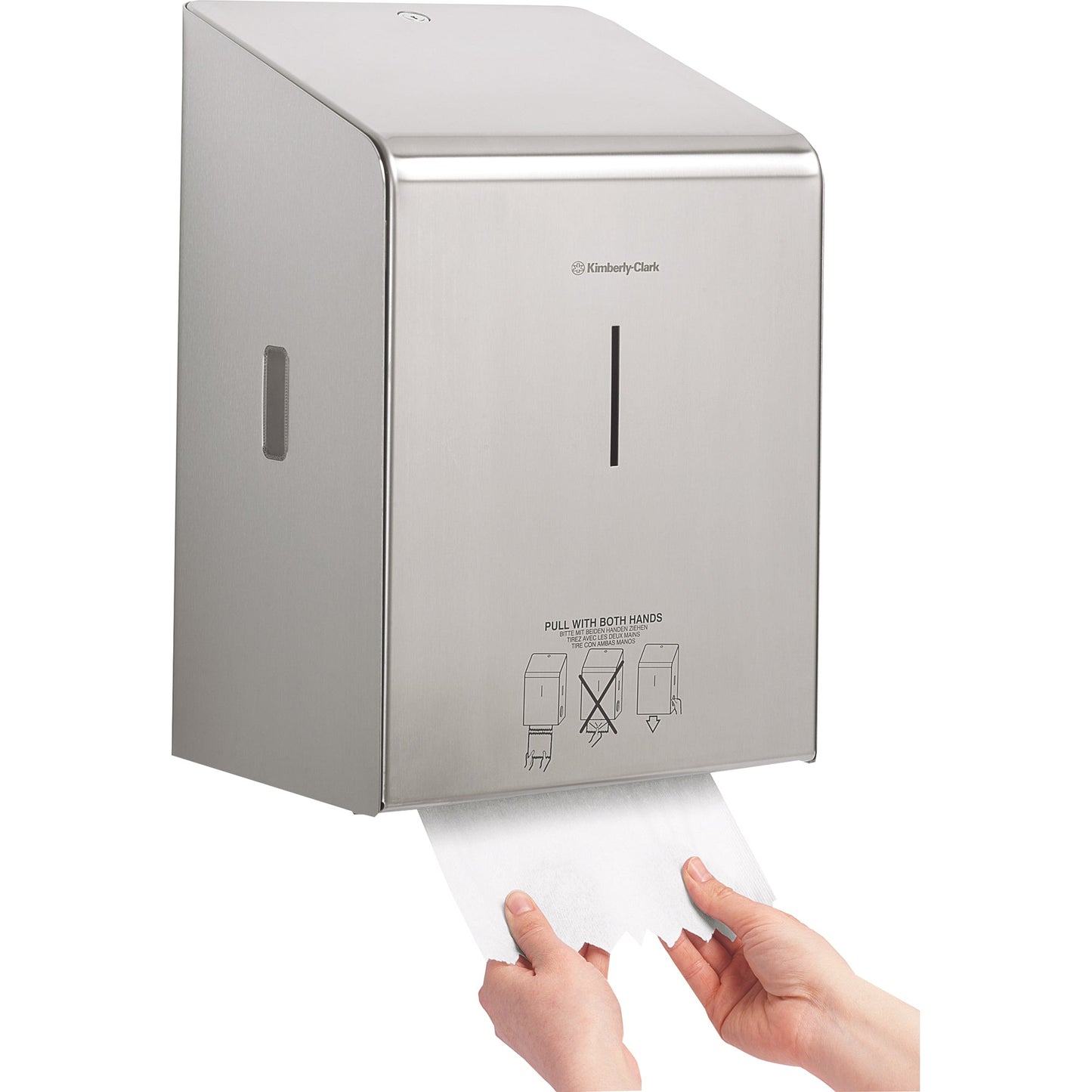 KIMBERLY-CLARK PROFESSIONAL Handtuchspender Kleenex® ULTRA Handtuchrolle 6765, Scott® Handtuchrolle 6668, 6667, 6665, 6688, 6687 30,3 x 43,5 x 23 cm (B x H x T) Edelstahl silber