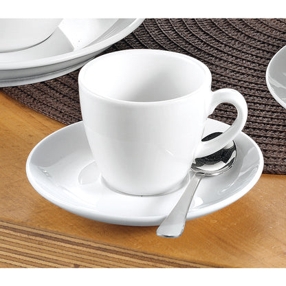 Esmeyer® Espressotasse BISTRO 100ml inkl. Untertasse Porzellan weiß 6 St./Pack.