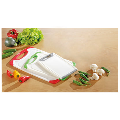 Esmeyer® Schneidebrett Star je 1 Brett 25,5 x 14,7 cm (B x L), 31,6 x 19,6 cm (B x L), 40 x 23,5 cm (B x L) Kunststoff weiß 3 St./Pack.