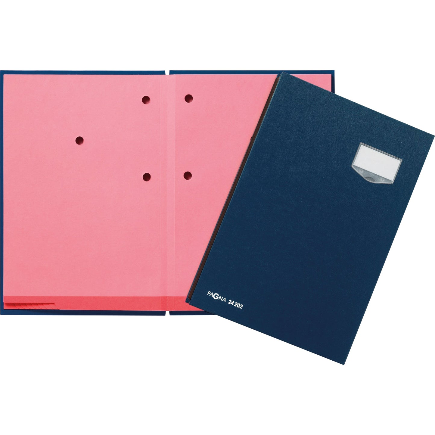 PAGNA Unterschriftenmappe de Luxe DIN A4 Kunststoff blau rosa 20 Fächer