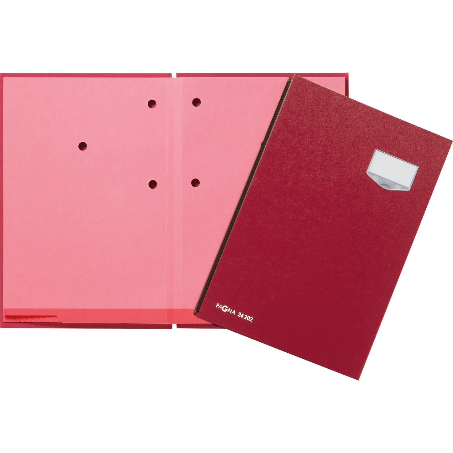 PAGNA Unterschriftenmappe de Luxe DIN A4 Kunststoff rot rosa 20 Fächer