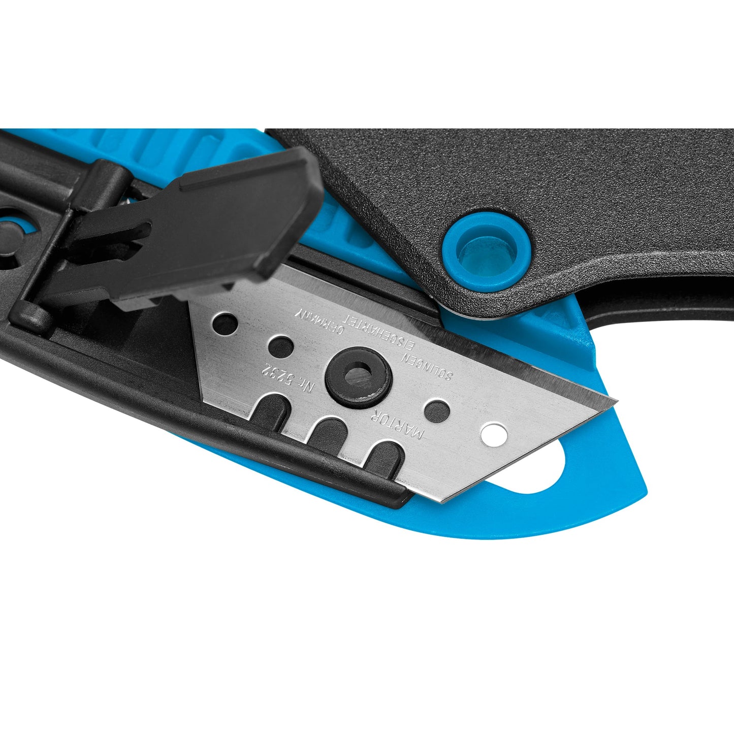 MARTOR Sicherheitsmesser SECUNORM MIZAR Mehrweg 19mm 15mm Bandstahl schwarz/cyan