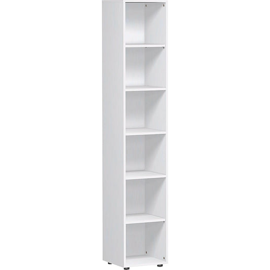 Geramöbel Regal Flex 400 x 2.160 x 400 mm (B x H x T) 5 Fachböden Dreischicht-Feinspan, melaminharzbeschichtet weiß