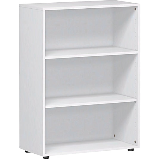 Geramöbel Regal Flex 800 x 1.104 x 400 mm (B x H x T) 2 Fachböden inkl. Stellfüße Dreischicht-Feinspan, melaminharzbeschichtet weiß