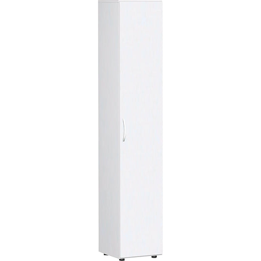 Geramöbel Flügeltürenschrank Flex 400 x 2.160 x 420 mm (B x H x T) 5 Fachböden Dreischicht-Feinspan Farbe: weiß