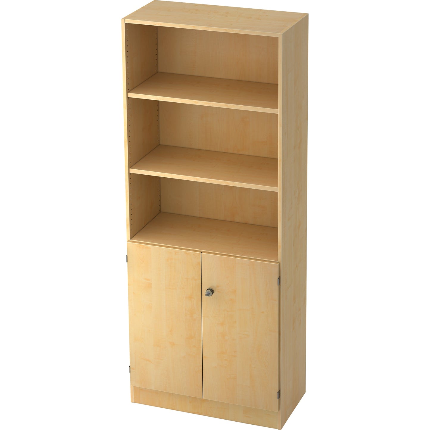 Hammerbacher Regalschrank 800 x 2.004 x 420 mm (B x H x T) 4 Fachböden Flügeltür ohne Rollen Spanplatte, melaminharzbeschichtet ahorn