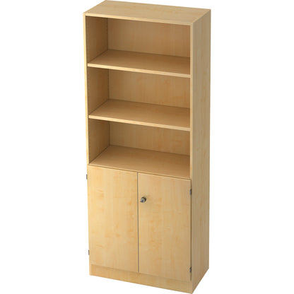 Hammerbacher Regalschrank 800 x 2.004 x 420 mm (B x H x T) 4 Fachböden Flügeltür ohne Rollen Spanplatte, melaminharzbeschichtet ahorn