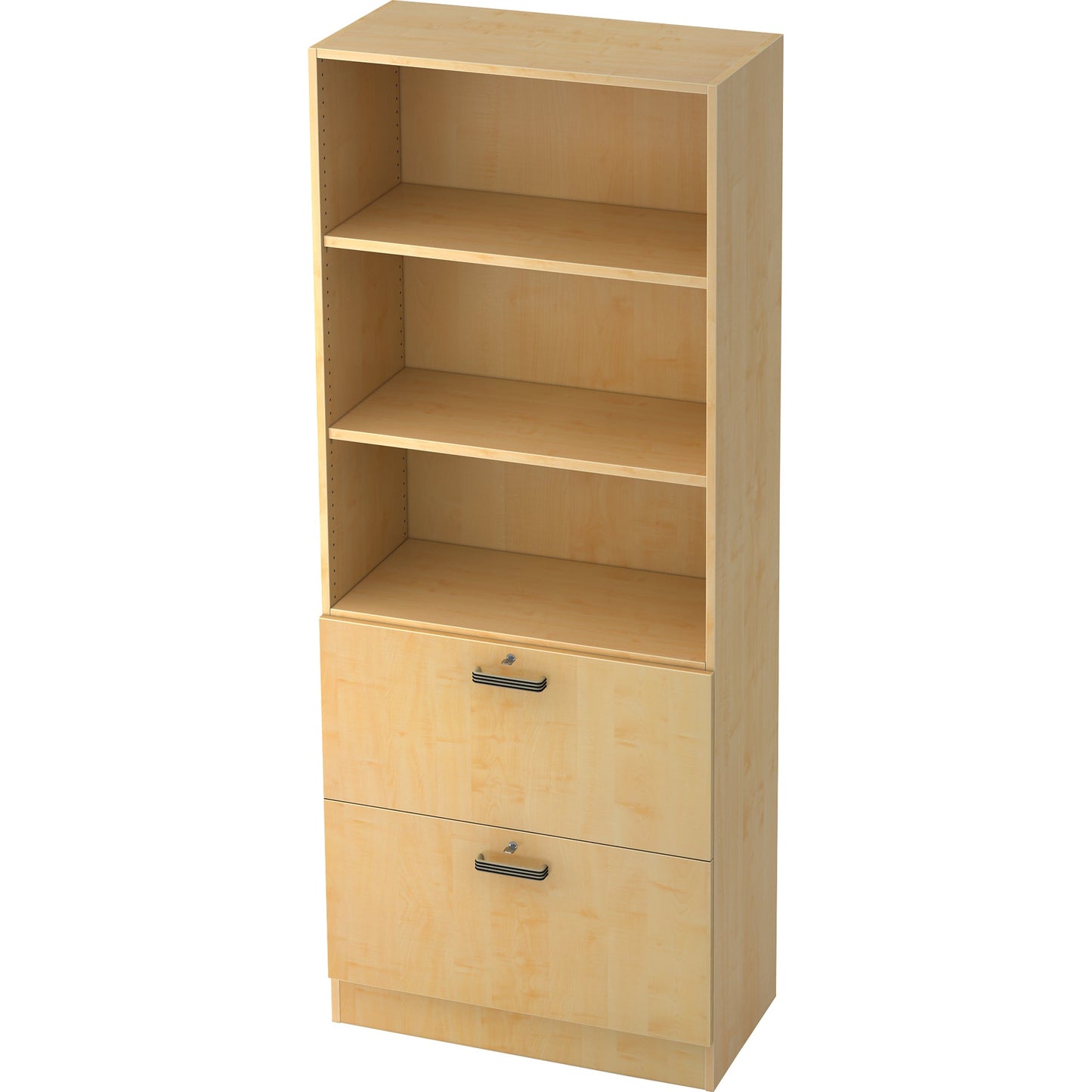 Hammerbacher Hängeregistraturschrank 800 x 2.004 x 420 mm (B x H x T) Spanplatte, melaminharzbeschichtet ahorn