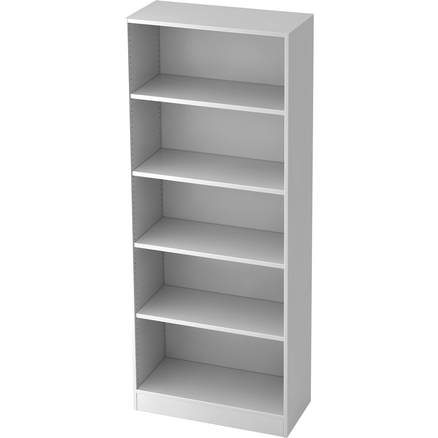 Hammerbacher Regal Solid 800 x 2.004 x 400 mm (B x H x T) 3 Fachböden inkl. ein Konstruktionsboden Holz, melaminharzbeschichtet grau