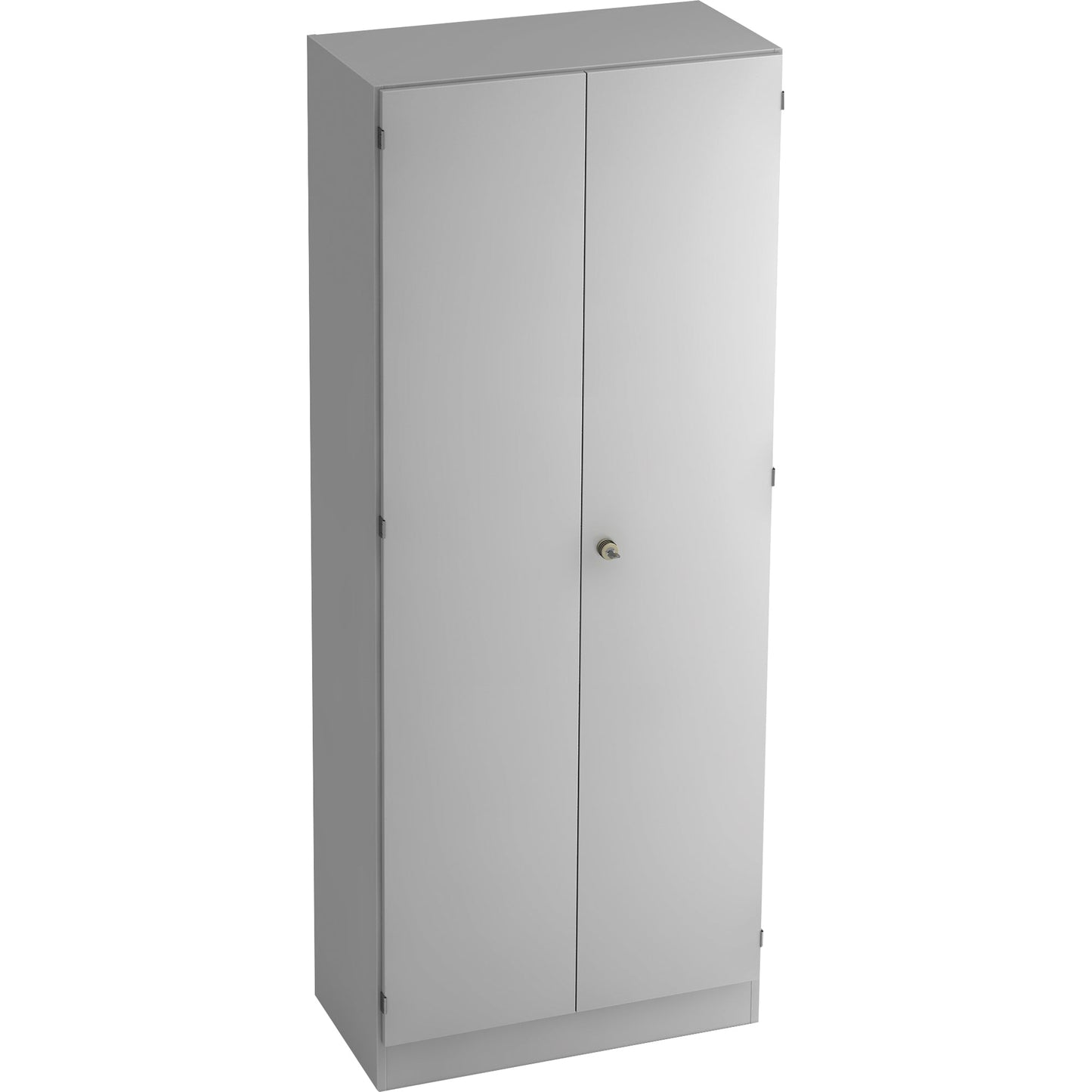 Hammerbacher Flügeltürenschrank 800 x 2.004 x 420 mm (B x H x T) 4 Fachböden Holz Farbe: grau