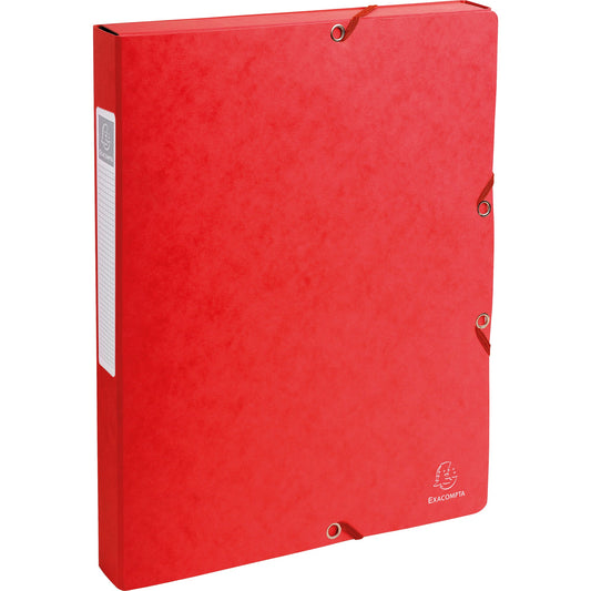 Exacompta Heftbox 25 x 32 cm (B x H) DIN A4 25mm Gummizugverschluss Colorspankarton rot