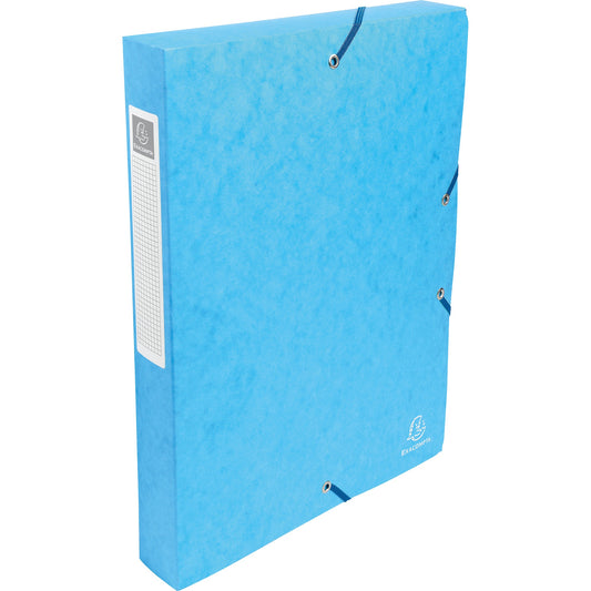 Exacompta Heftbox 25 x 32 cm (B x H) DIN A4 40mm Gummizugverschluss Colorspankarton türkis