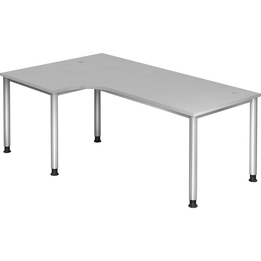 Hammerbacher Schreibtisch Maße: 2.000 x 680-760 x 1.200 mm (B x H x T) Spanplatte grau