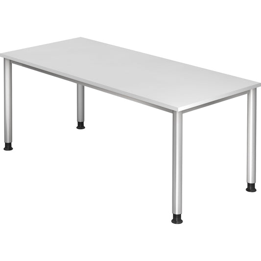 Hammerbacher Schreibtisch Maße: 1.800 x 680-810 x 800 mm (B x H x T) Spanplatte weiß