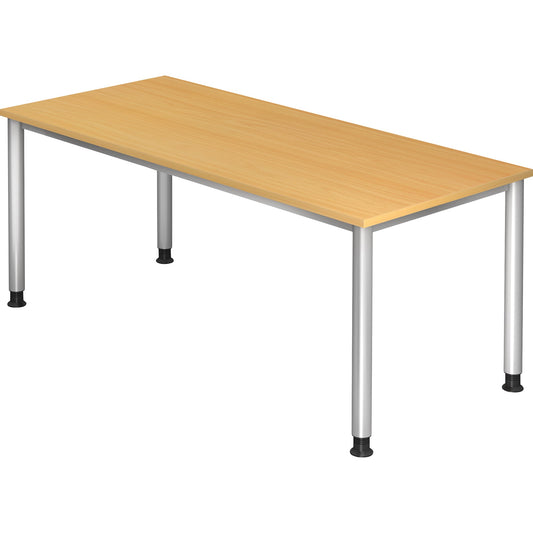 Hammerbacher Schreibtisch Maße: 1.800 x 680-810 x 800 mm (B x H x T) Spanplatte buche