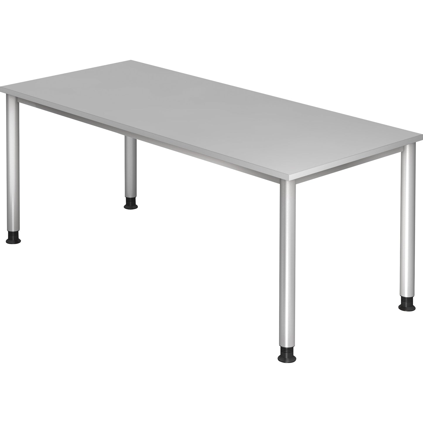 Hammerbacher Schreibtisch Maße: 1.800 x 680-810 x 800 mm (B x H x T) Spanplatte grau