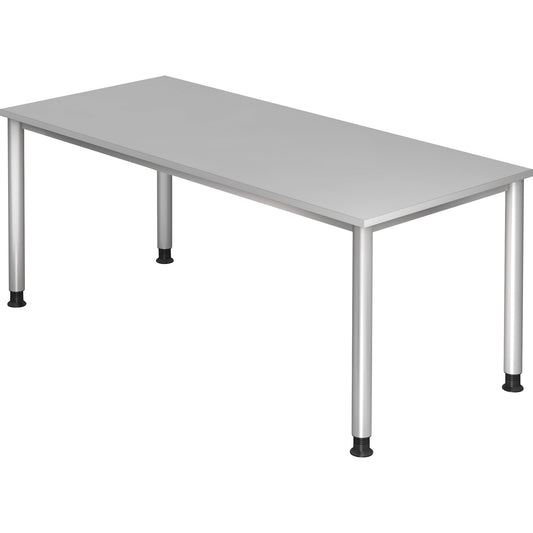 Hammerbacher Schreibtisch Maße: 1.800 x 680-810 x 800 mm (B x H x T) Spanplatte grau