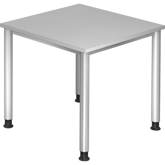 Hammerbacher Schreibtisch Maße: 800 x 680-810 x 800 mm (B x H x T) Spanplatte grau