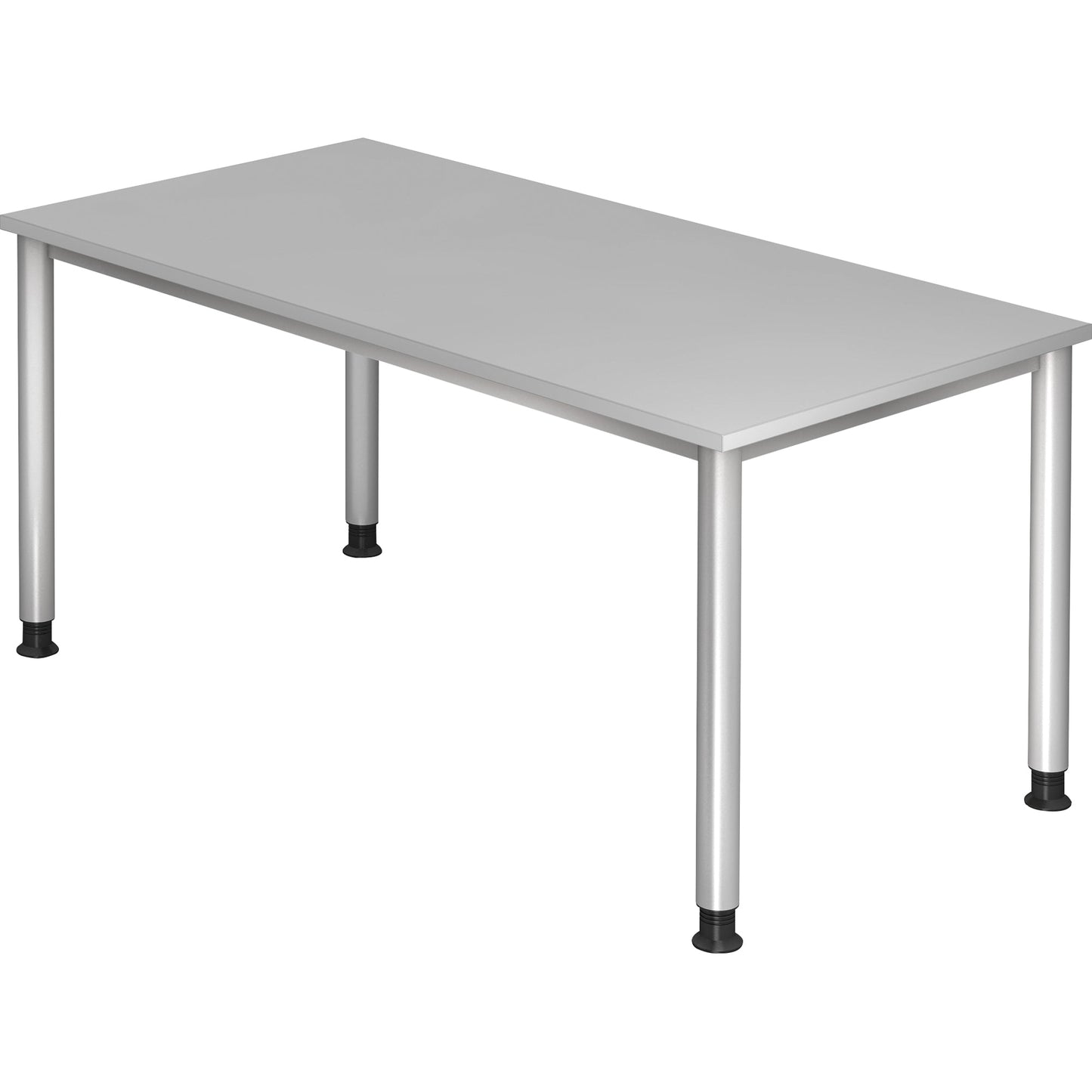 Hammerbacher Schreibtisch Maße: 1.600 x 680-810 x 800 mm (B x H x T) Spanplatte grau