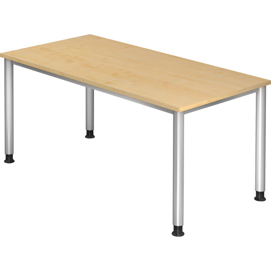 Hammerbacher Schreibtisch Maße: 1.600 x 680-810 x 800 mm (B x H x T) Spanplatte ahorn