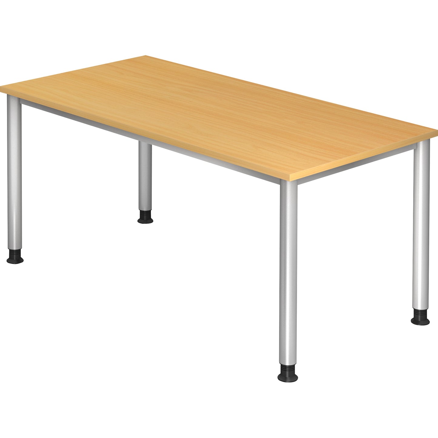 Hammerbacher Schreibtisch Maße: 1.600 x 680-810 x 800 mm (B x H x T) Spanplatte buche