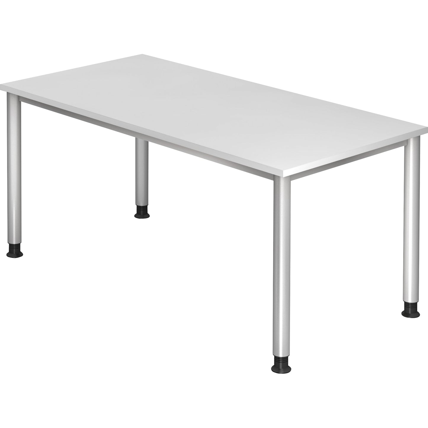 Hammerbacher Schreibtisch Maße: 1.600 x 680-810 x 800 mm (B x H x T) Spanplatte weiß