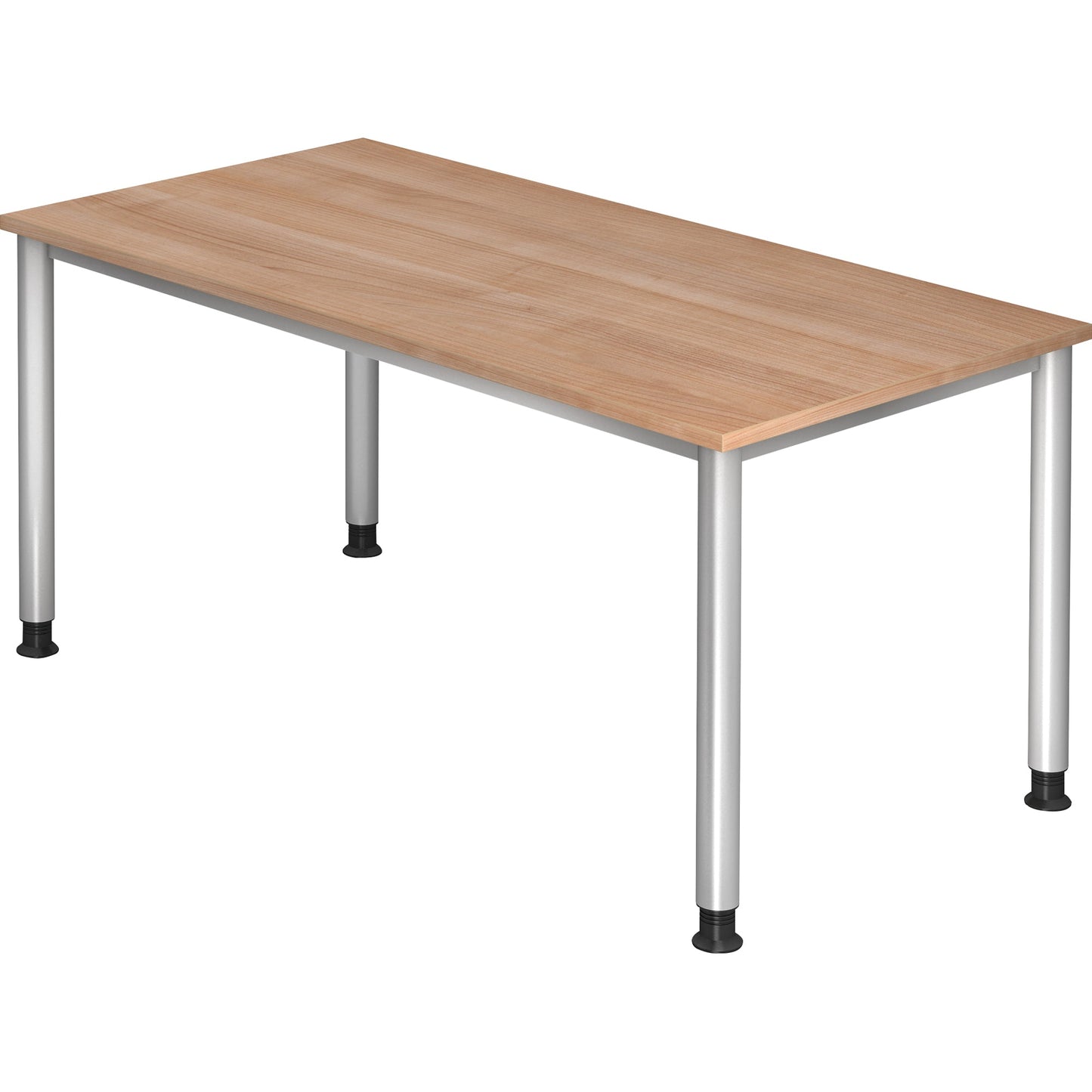 Hammerbacher Schreibtisch Maße: 1.600 x 680-810 x 800 mm (B x H x T) Spanplatte nussbaum