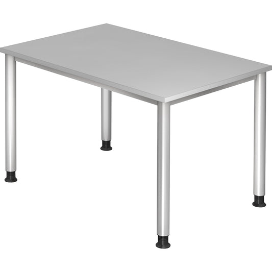 Hammerbacher Schreibtisch Maße: 1.200 x 680-810 x 800 mm (B x H x T) Spanplatte grau