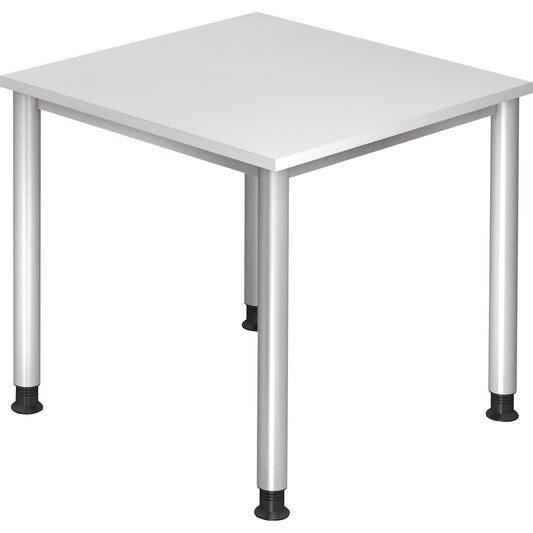 Hammerbacher Schreibtisch Maße: 800 x 680-810 x 800 mm (B x H x T) Spanplatte weiß