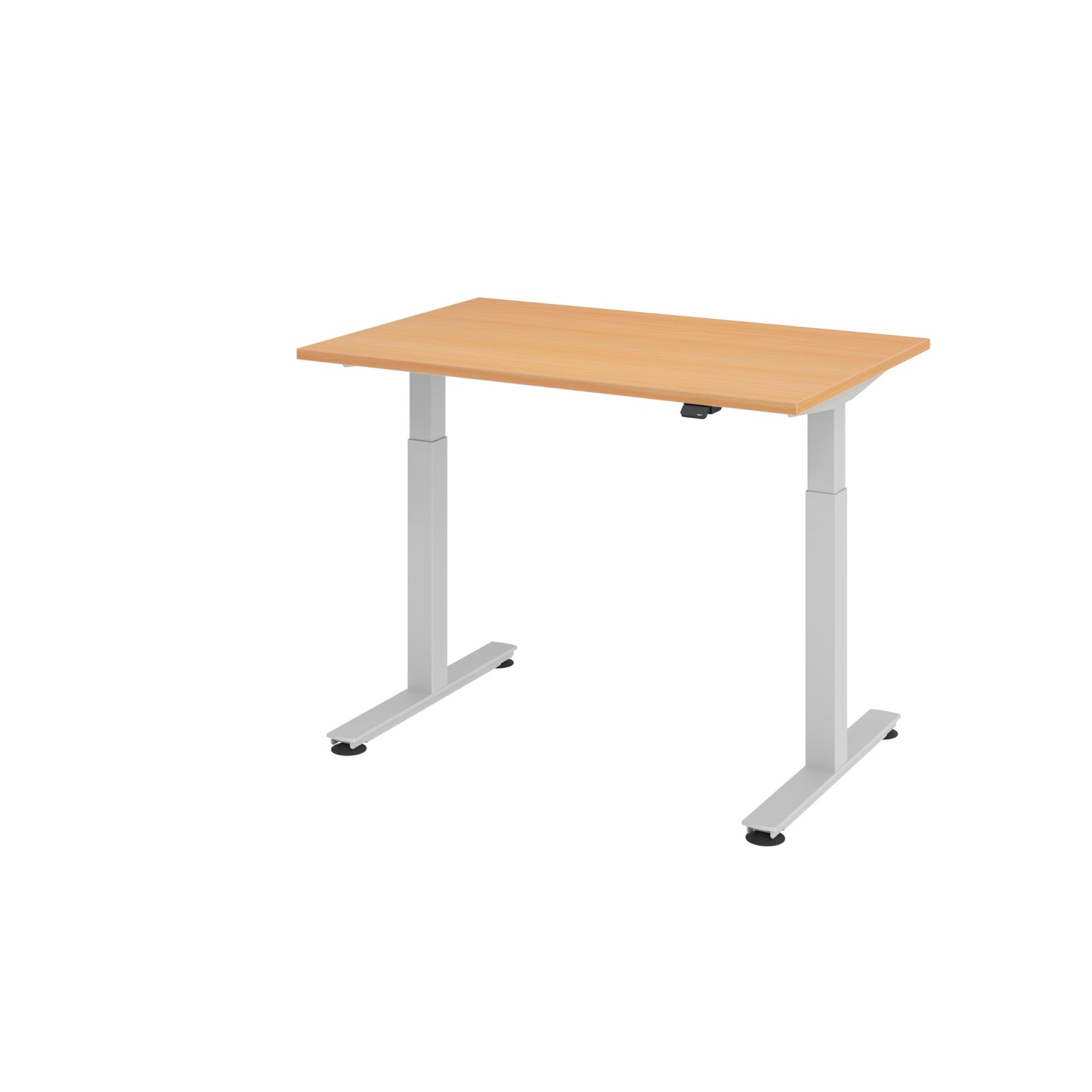 Hammerbacher Schreibtisch Maße: 1.200 x 710-1.200 x 800 mm (B x H x T) Spanplatte buche