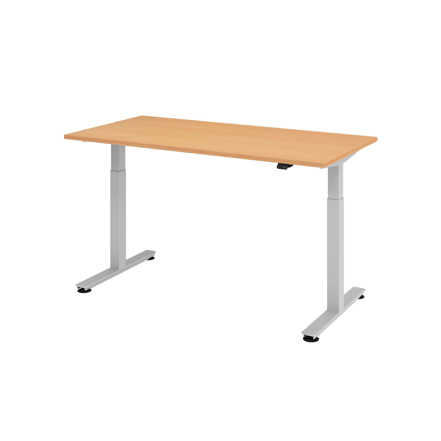 Hammerbacher Schreibtisch Maße: 1.600 x 710-1.200 x 800 mm (B x H x T) Spanplatte buche
