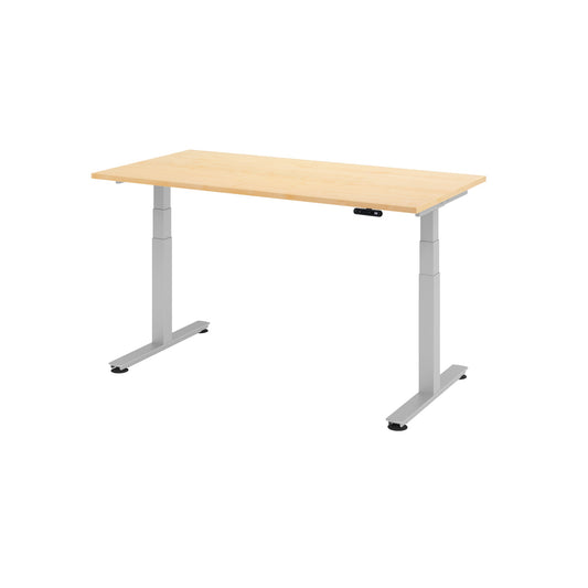 Hammerbacher Schreibtisch Maße: 1.600 x 630-1.270 x 800 mm (B x H x T) Holz ahorn
