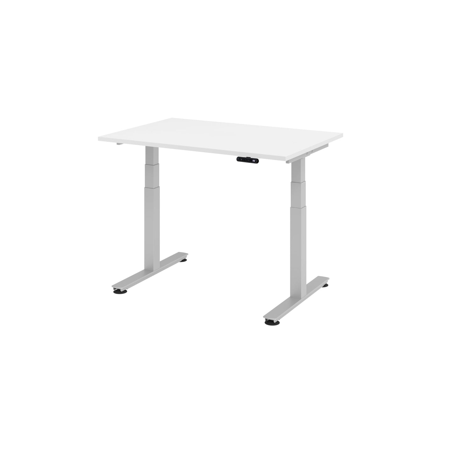 Hammerbacher Schreibtisch Maße: 1.200 x 630-1.270 x 800 mm (B x H x T) Holz weiß
