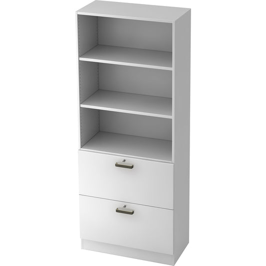 Hammerbacher Hängeregistraturschrank 800 x 2.004 x 420 mm (B x H x T) Spanplatte, melaminharzbeschichtet weiß