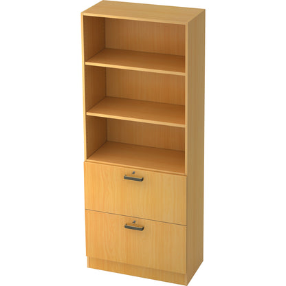 Hammerbacher Hängeregistraturschrank 800 x 2.004 x 420 mm (B x H x T) Spanplatte, melaminharzbeschichtet buche