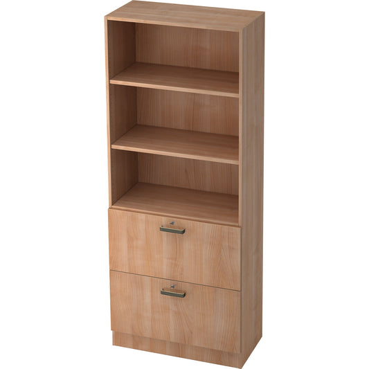 Hammerbacher Hängeregistraturschrank 800 x 2.004 x 420 mm (B x H x T) Spanplatte, melaminharzbeschichtet nussbaum