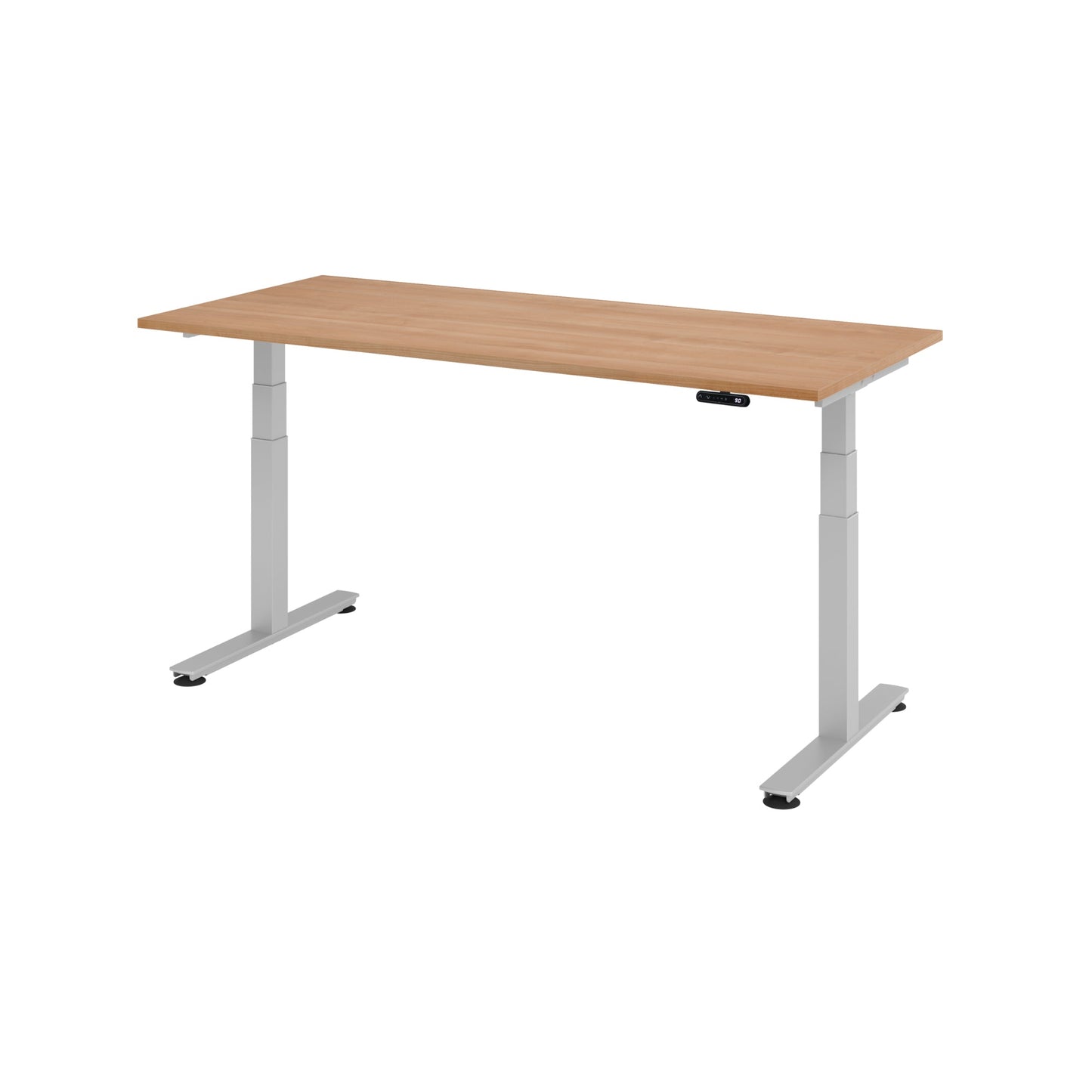 Hammerbacher Schreibtisch Maße: 1.800 x 630-1.270 x 800 mm (B x H x T) Holz nussbaum