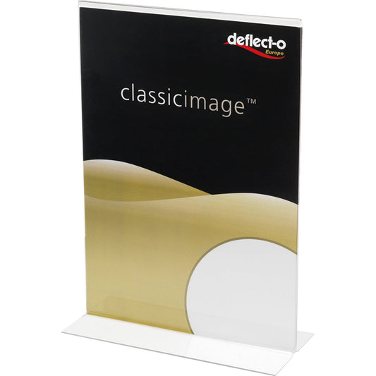 Deflecto® Tischaufsteller Classic Image® 21 x 30,5 x 9,3 cm (B x H x T) DIN A4 beidseitig verwendbar Polystyrol transparent