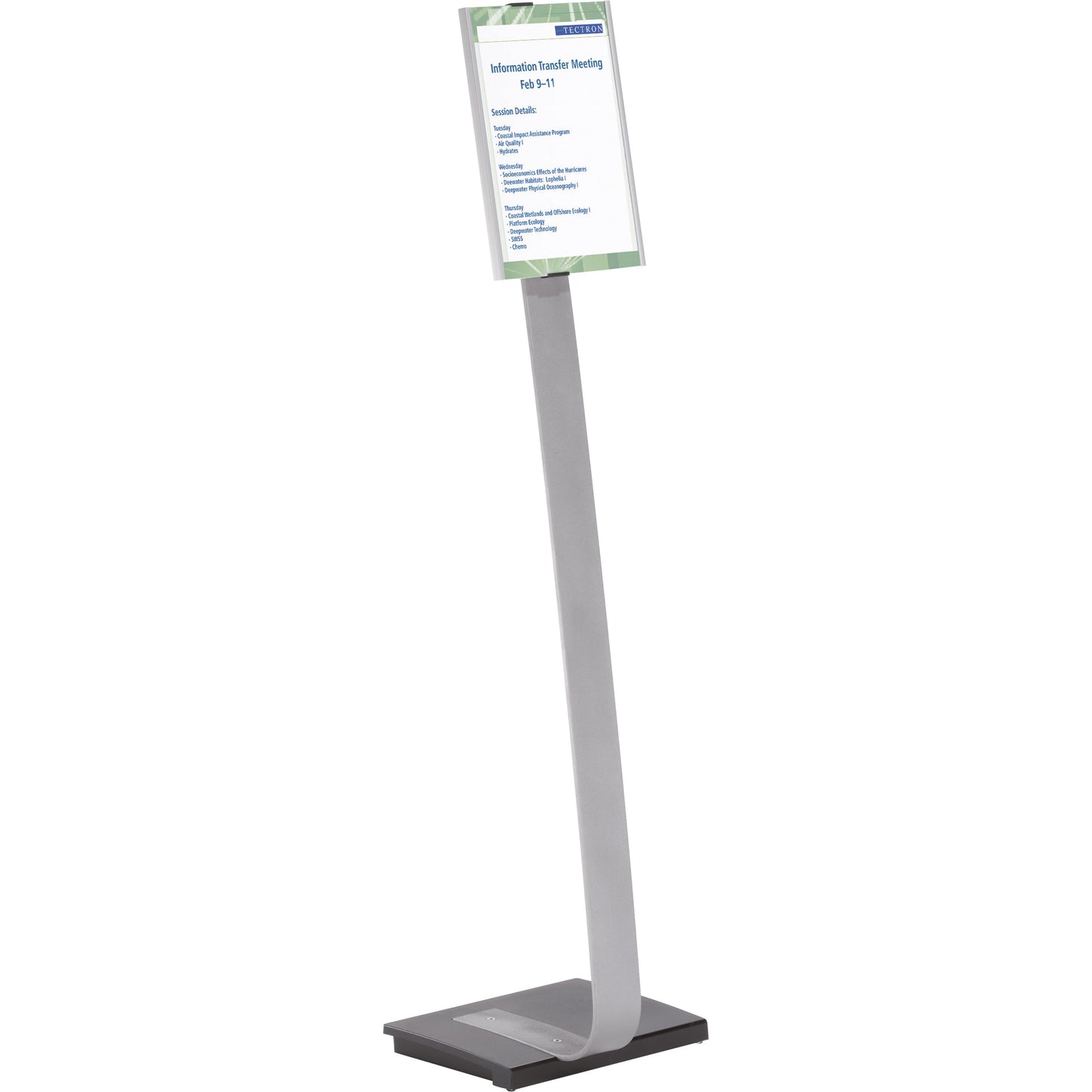DURABLE Infodisplay INFO SIGN STAND 45,5 x 125 x 28 cm (B x H x T) DIN A3 silber metallic